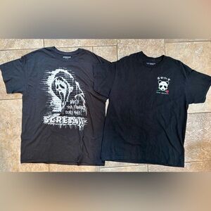 Riot Society Black Graphic Tee & SCREAM Black T-shirt - Adult L